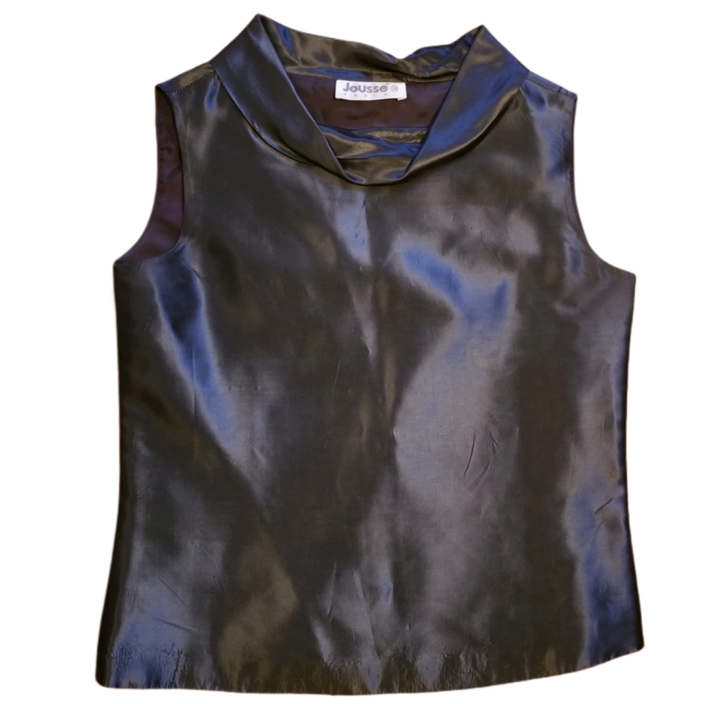 Silky Metallic Gray Top (Size 38/Small) - Picture 1 of 5